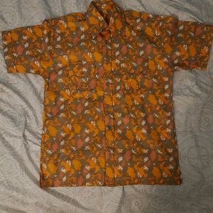 African Print Short Sleeve Button Down